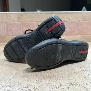 PRADA America’s Cup BLK patent hi tops. Gently used. Sz6 UK/US 7.5 Men. Prada | Shoes | Prada Americas Cup Blk Patent Hi Tops Gently  main image 3